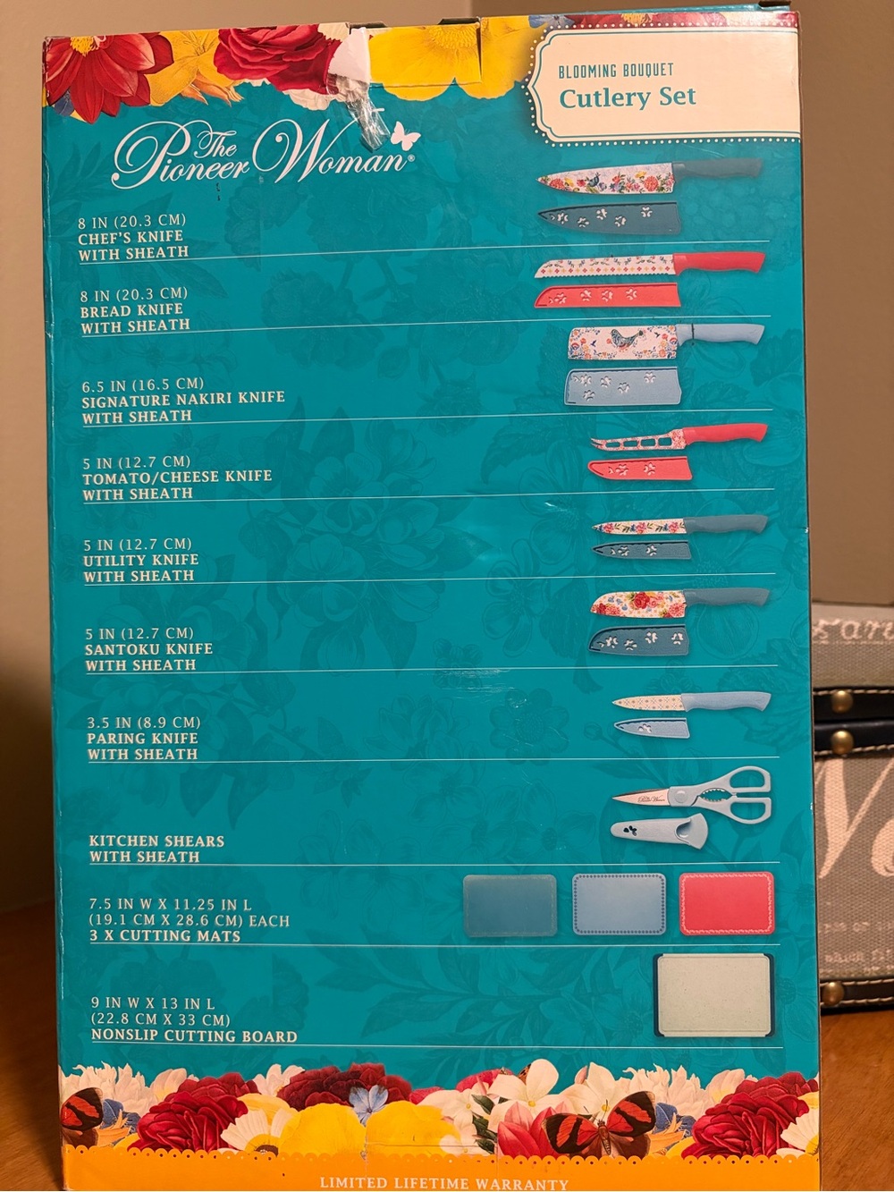 NWT The Pioneer Woman Blue Floral Kitchen Cutlery Set - Picture 2 of 5